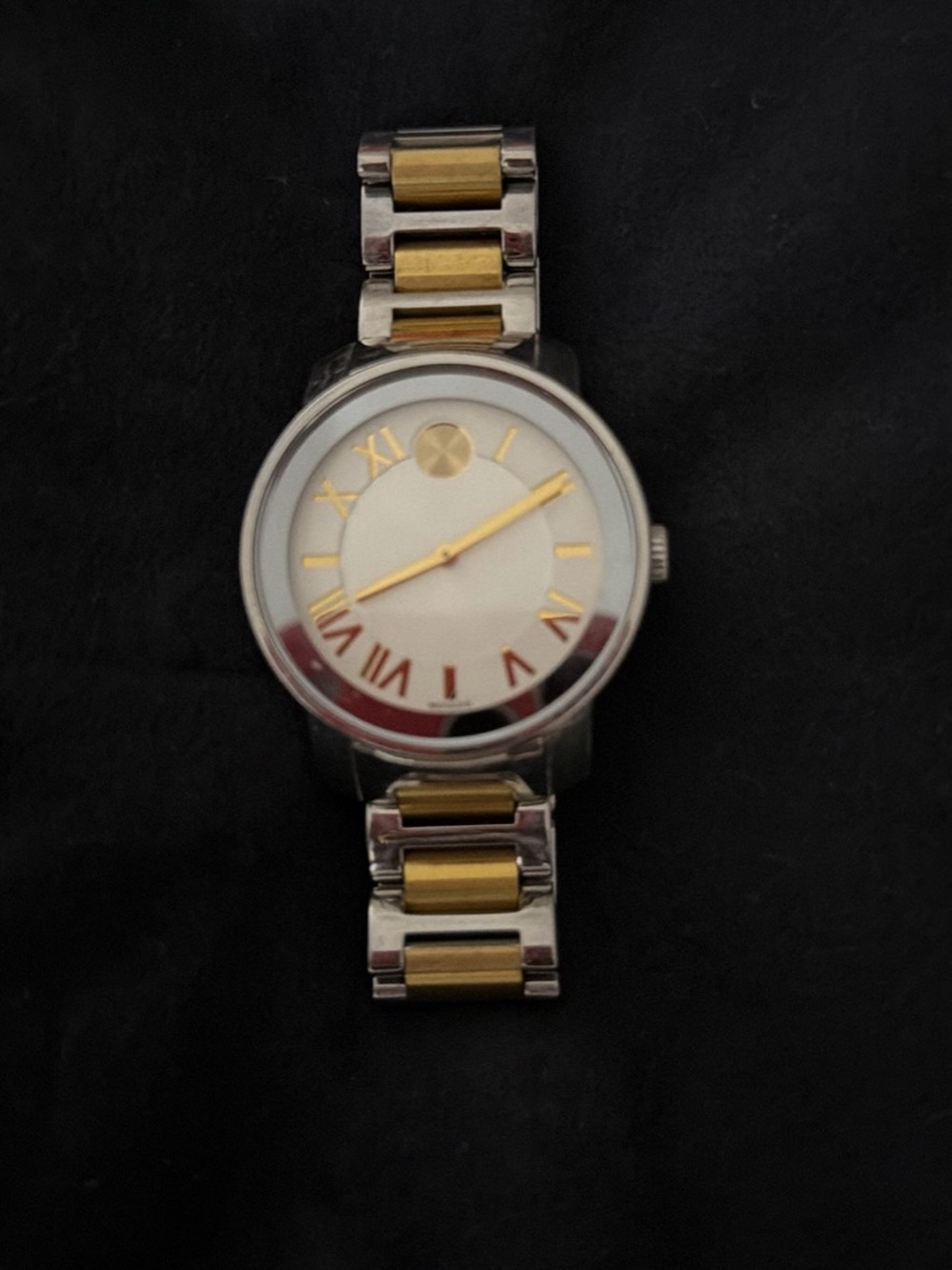 Movado Two-Tone Gold and Silver Women's Bracelet Watch
